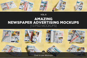 Newspaper Advert. Mockups Bundle