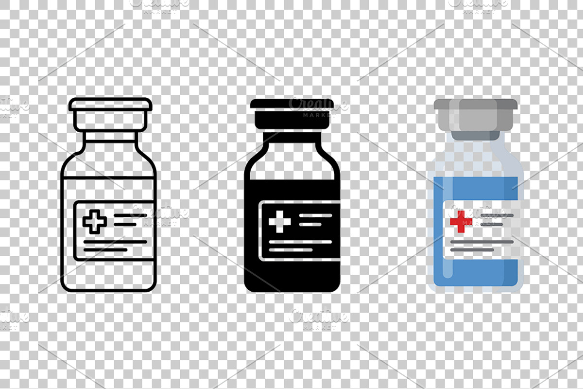 Medical Vial Bottle Vector Set, an Object Graphic by Artonix (Photo 3 of 3)