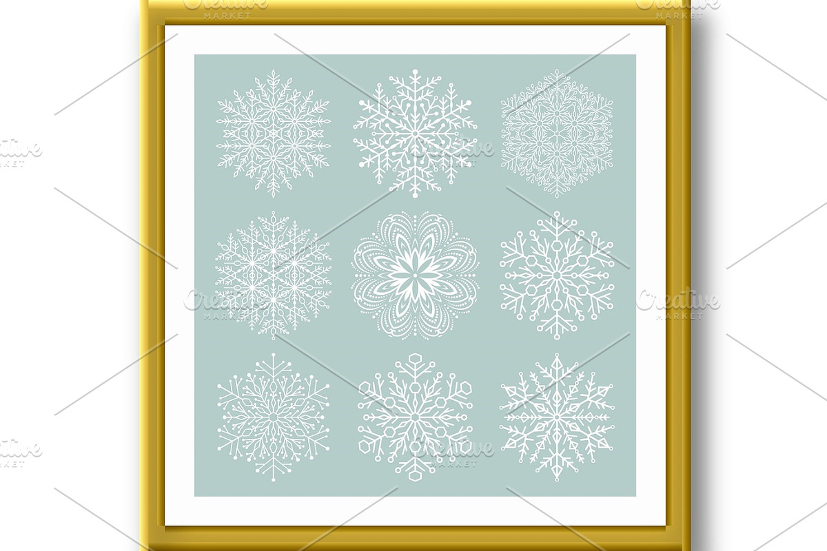 Set of Vector Snowflakes, a Texture Graphic by FineArtStudio (Photo 2 of 3)