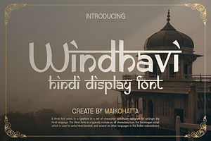 Windhavi - Hindi Display Font, a Script Font by MaikoHatta