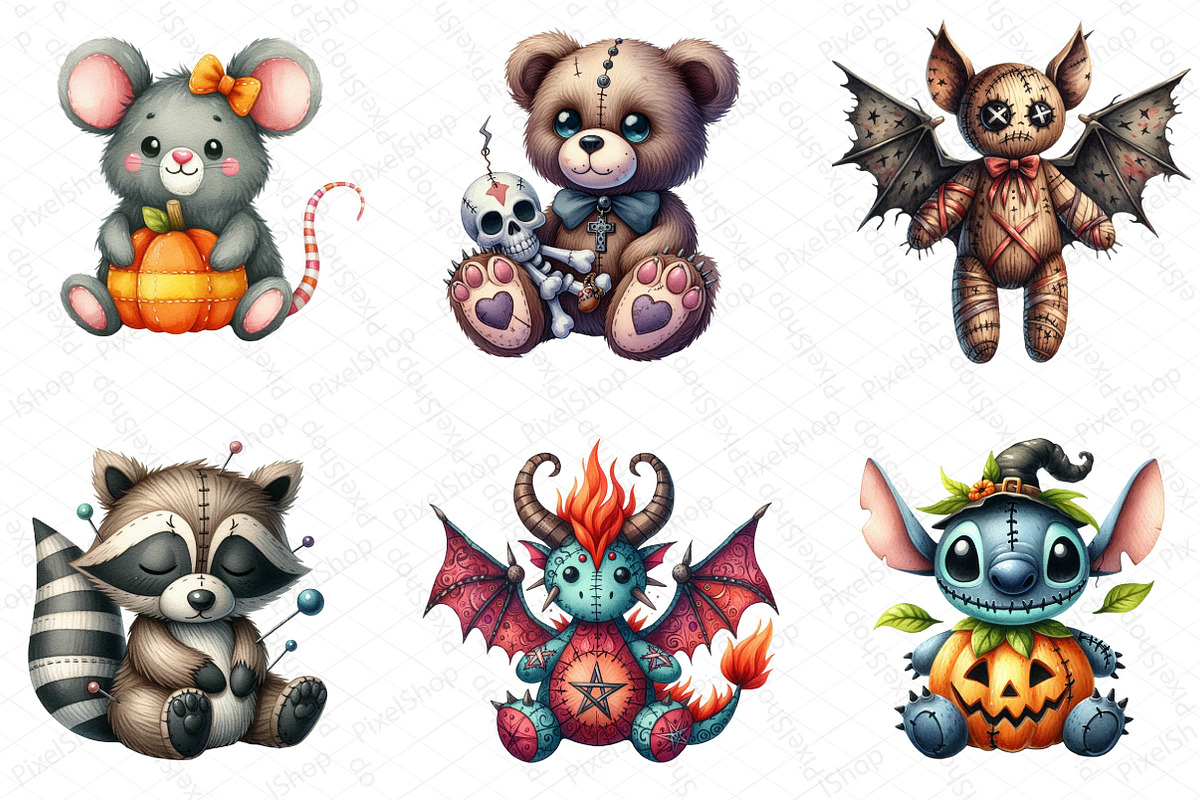 Halloween Voodoo Animal Doll Clipart, an Illustration by DreamPrint404 (Photo 5 of 5)
