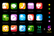 iOS 14 App Icons | bright colors, an Icon by wowomnom (Thumbnail 2 of 3)
