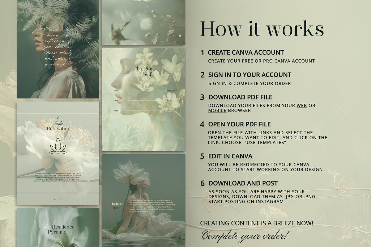 Wellbeing Coach Template - IG Canva, a Social Media Template by Under My Cozy Roof (Photo 8 of 12)