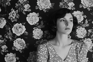 Vintage floral pattern enriches mode, a Photo by Pavel_design