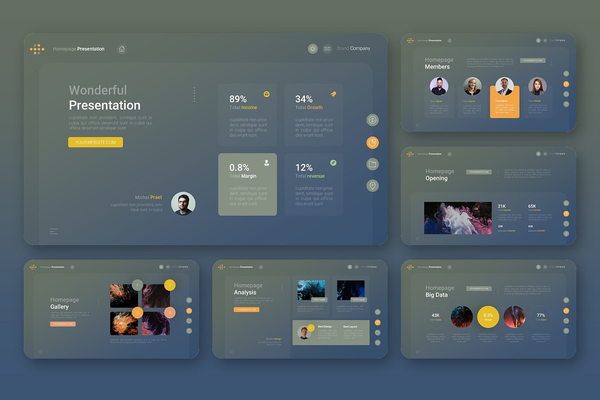 Homepage Keynote, a Presentation Template by NecrolitSlide (Photo 2 of 12)