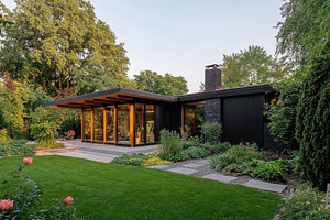 Stylish modern home with lush garden, a Photo by Iftikhar Alam