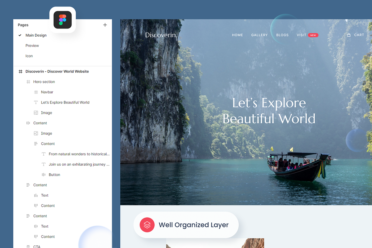 Discoverin - Discover World Website, a Landing Page Template by SLAB! Design (Photo 3 of 4)