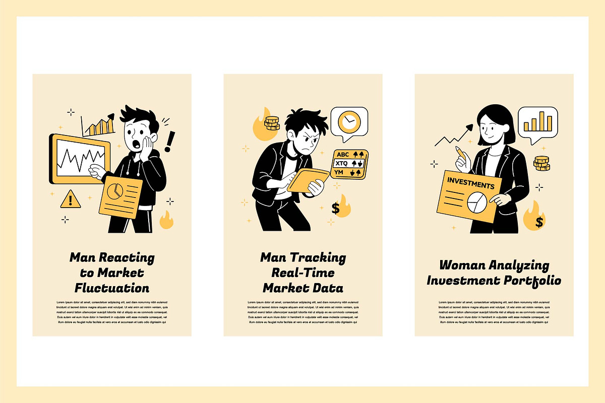 Stock Market Flat Vector, an Illustration by frog.ground (Photo 2 of 3)