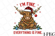 I'm Fine Everything is Fine Xmas Png, an Illustration by DreamPrint404 (Thumbnail 1 of 7)