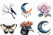 Watercolor Gothic Riverie Clipart, an Illustration by Craft Nest (Thumbnail 3 of 6)