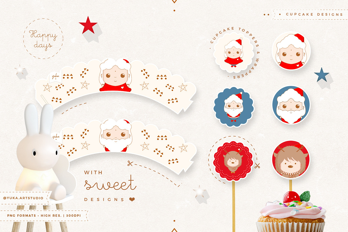 Sweet Christmas - Party Decor, a Decorative Illustration by Yuka Baby (Photo 3 of 10)