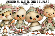 Whimsical Easter Chick Clipart, an Illustration by OK Design (Thumbnail 1 of 6)