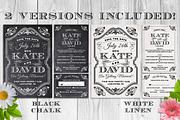 Elegant Chalk Wedding Invite Bundle, an Invitation Template by SkyvaraSupply (Thumbnail 1 of 3)