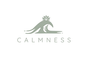 Calming lotus flower on wave, an Illustration by LogosDen
