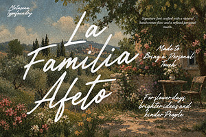 La Familia Afeto | Chic Signature, a Script Font by Metasena Typefoundry