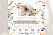 Fairy Floral Aqiqah Canva Template, an Invitation Template by Blooming Daisy (Thumbnail 4 of 4)