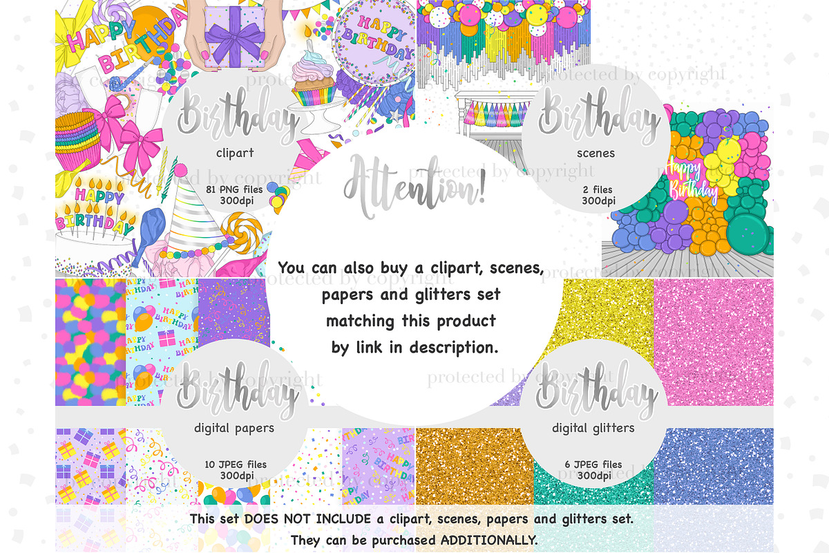 Birthday Girl Clipart, an Illustration by GlamArtZhanna (Photo 4 of 4)