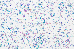 Blue glowing mica glitter confetti