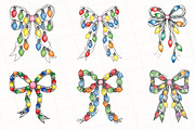 Christmas Light Coquette Bow Clipart, an Illustration by OK Design (Thumbnail 3 of 5)