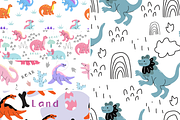 Dino Land Kids Seamless Pattern, a Pattern Graphic by ItsReksita Pattern (Thumbnail 2 of 9)