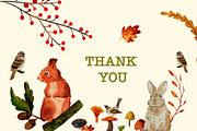 Watercolor Woodland Animals, a Pattern Graphic by KlymchukArtworks (Thumbnail 8 of 8)