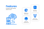 Cloud Computing Icons, an Outline Icon by Brickclay (Thumbnail 4 of 7)