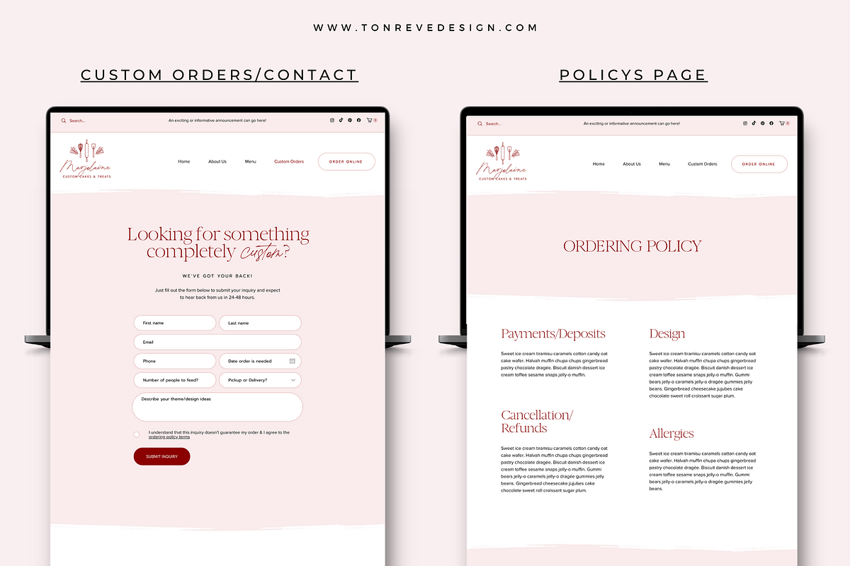 Wix Website Template for Bakery, a Wix Template by Ton Rêve Design Studio (Photo 6 of 9)