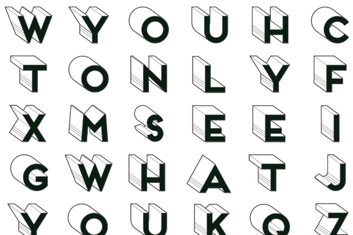 Vaudeville 3D Vector Font