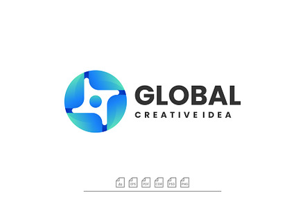 Logo Global Gradient Colorful Style