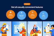 Firefighter Illustration Art Set, a Person Illustration by Brickclay (Thumbnail 2 of 9)