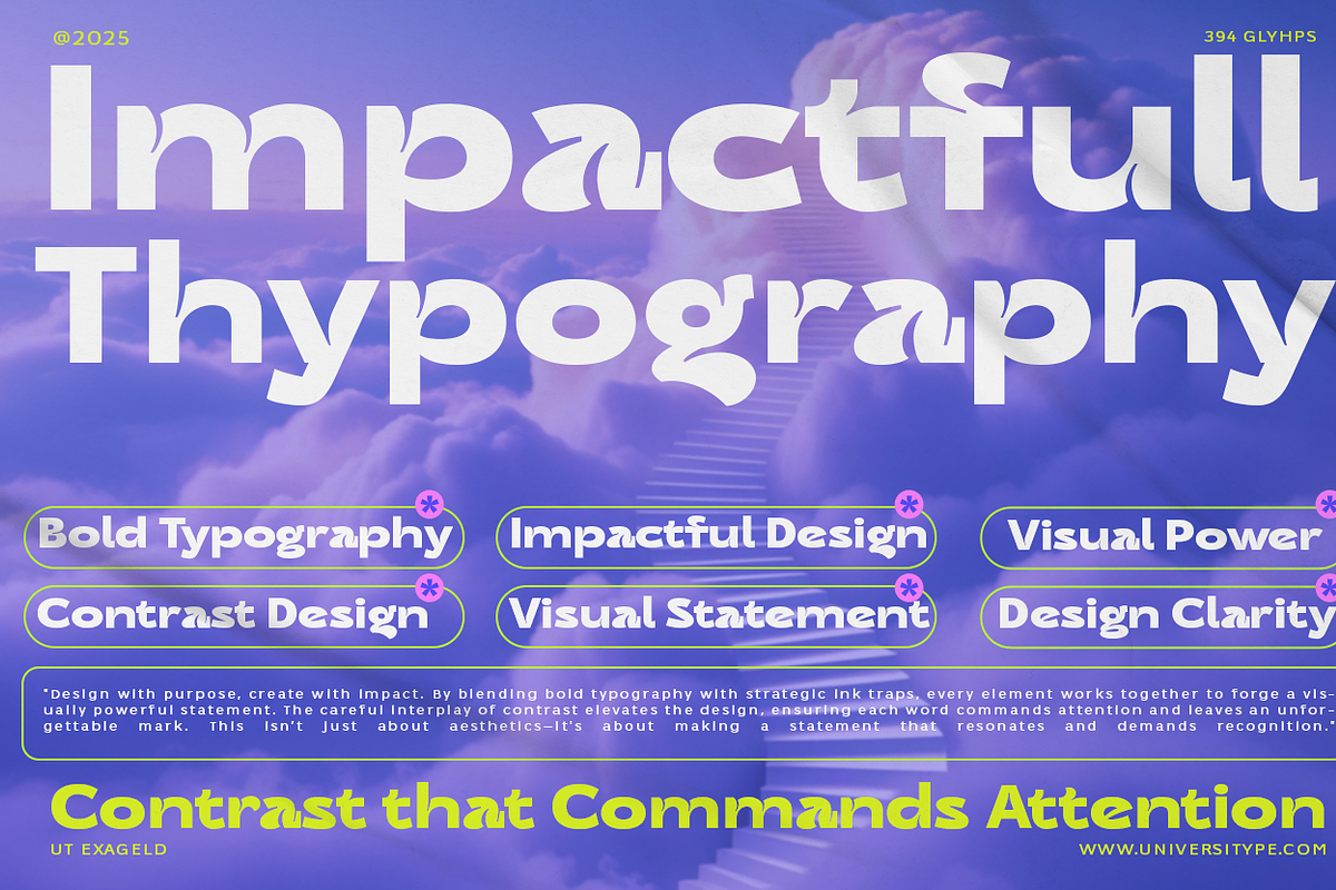 UT Exageld - A Bold Sexy Sans Serif, a Sans Serif Font by Universitype (Photo 10 of 15)