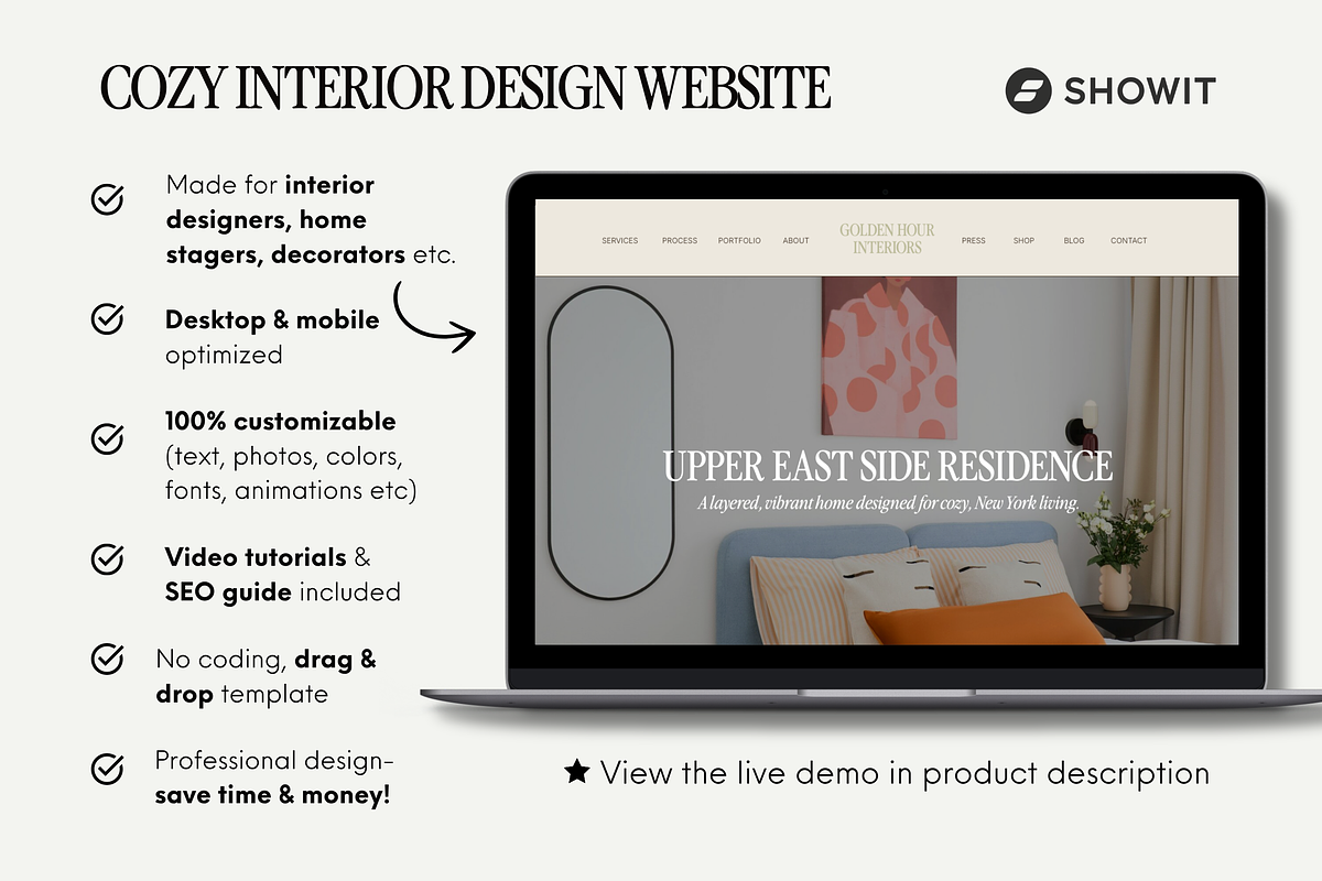 Interior Designer Website Showit, a Squarespace Template by Warmsoulgallery (Photo 11 of 16)