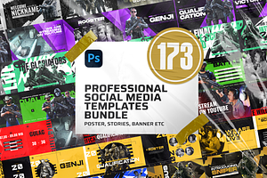 173 Social Media Template Bundle, a Social Media Template by Creathift