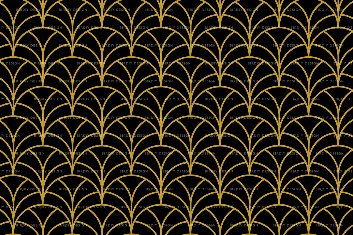 Art Deco Graphics & Patterns set, an Object Graphic by BirDIY Design (Photo 5 of 10)