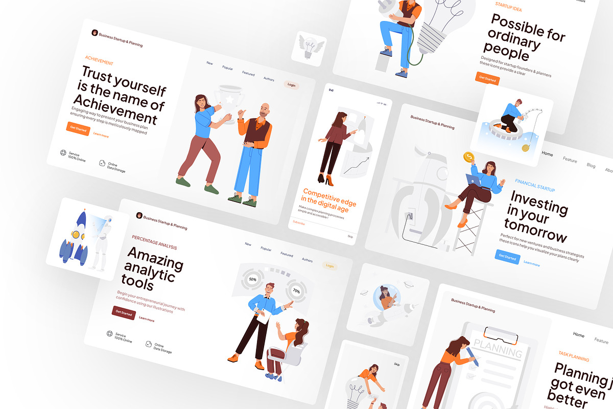 Business Startup Illustration Set, a Finance Illustration by Vectors Market (Photo 6 of 8)