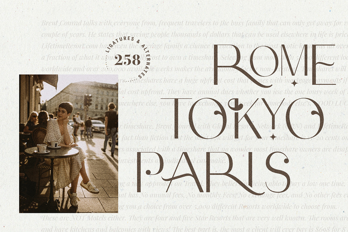 Celine - Chic Ligature Sans & Extras, a Sans Serif Font by SilverStag Type Foundry (Photo 15 of 23)