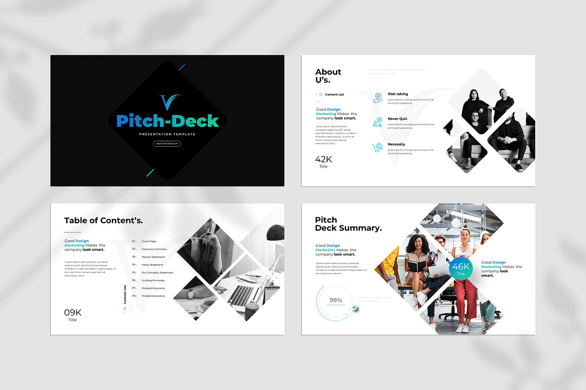 Pitch Deck PowerPoint Template, a Presentation Template by Typetheme (Photo 2 of 6)