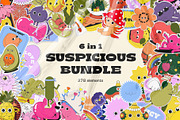 Suspicious BUNDLE:  6 in 1, a Decorative Illustration by marmarina (Thumbnail 1 of 14)