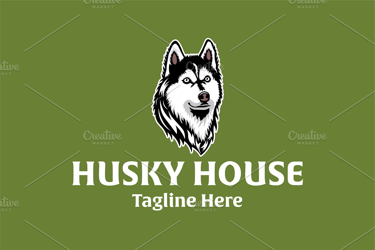 Husky House Logo, an Animal Illustration by Kaushal Jangid (Photo 4 of 5)