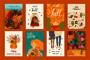 Autumn Collection. Cards & Patterns.