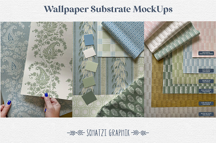 SF Wallpaper Substrate Mockups, a Household Mockup by Schatzi Graphik