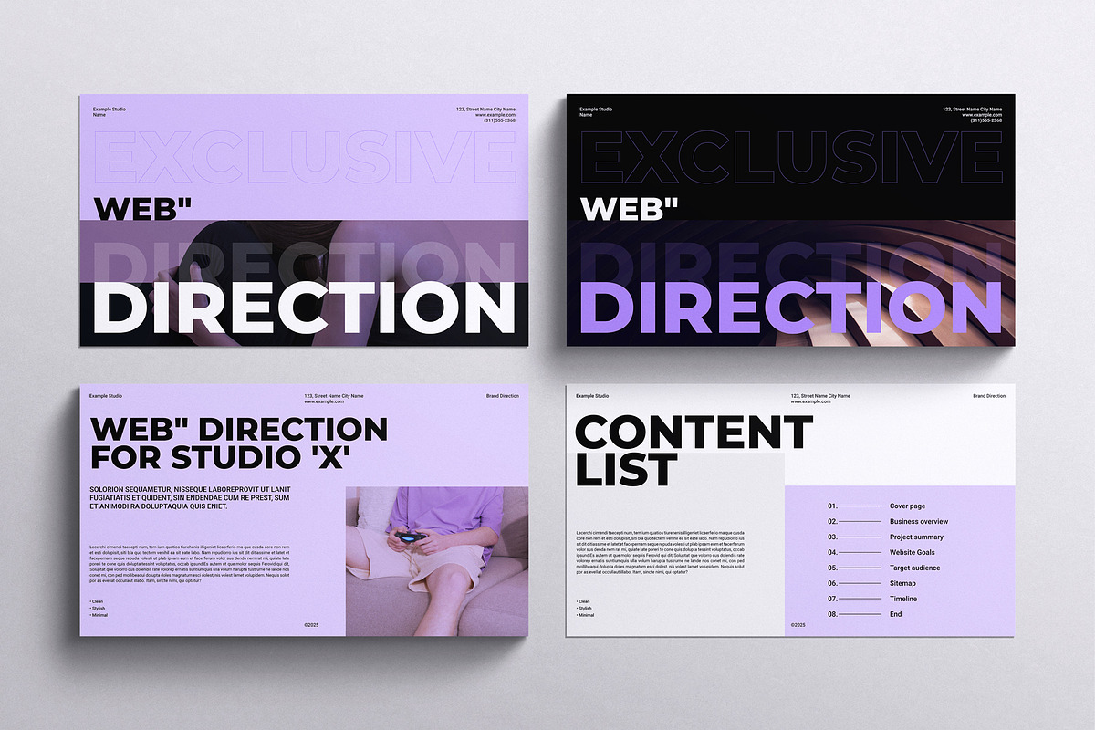 Web Direction Presentation Template, a Presentation Template by ...