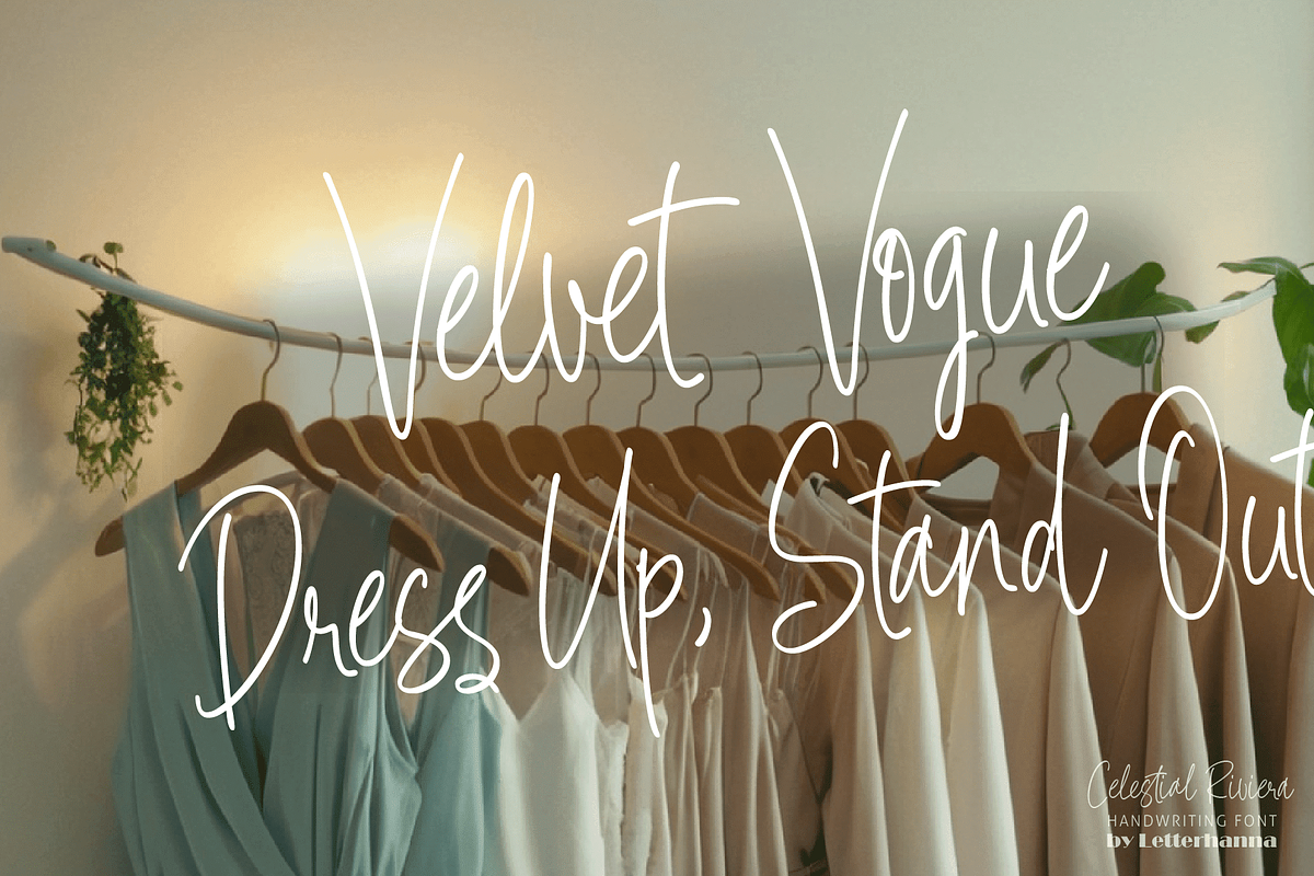 Celestial Riviera Handwriting Font, a Handwritten Font by Letterhanna Studio (Photo 4 of 10)