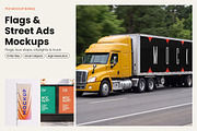 Flags & Street Ads Mockup Bundle, an Advertising Mockup by dpi (Thumbnail 1 of 10)