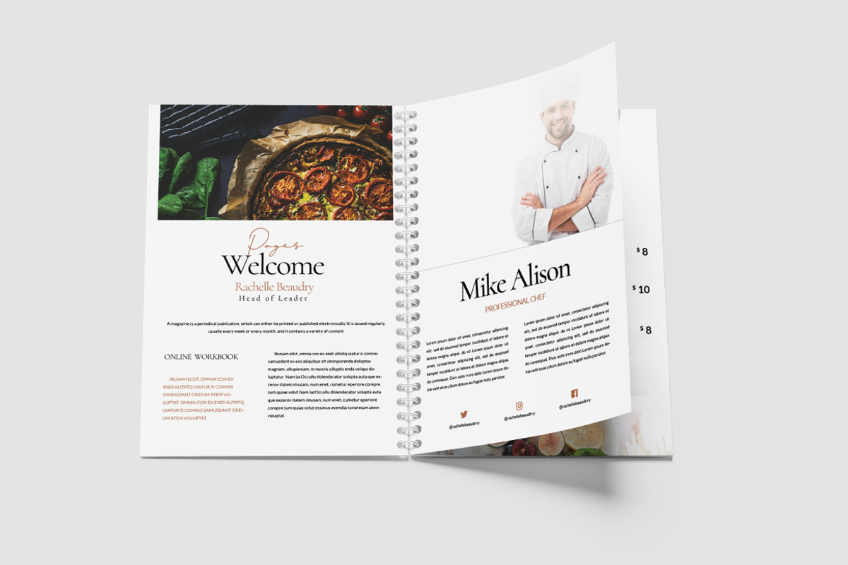 Elegant Modern Menu Book Template, a Magazine Template by TMint Play (Photo 6 of 10)