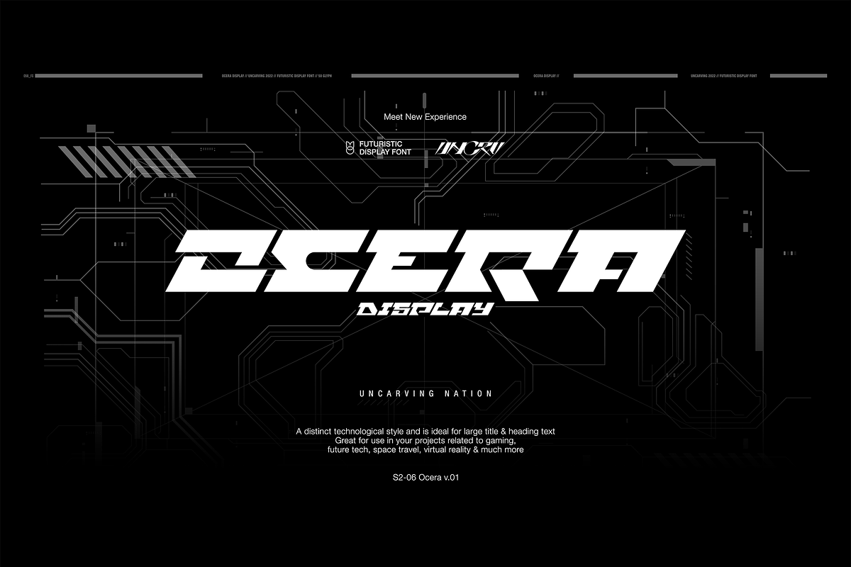Ocera - Display Font, a Font by Uncarving (Photo 1 of 10)