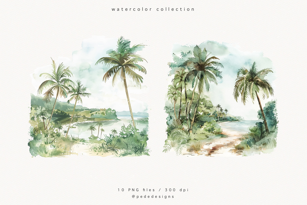 Watercolor Tropics, a Decorative Illustration by PeDe Designs (Photo 9 of 13)