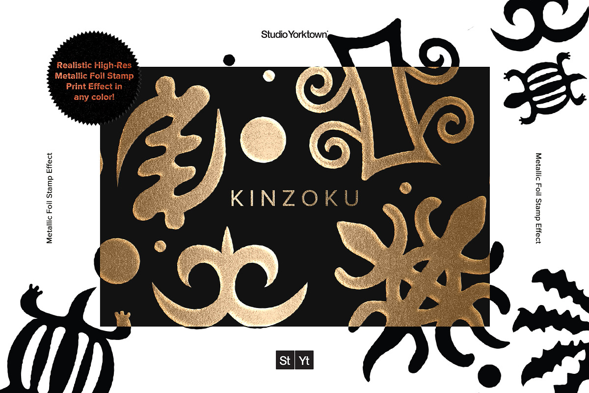 Kinzoku - Metallic Foil Stamp Effect, a Texture Graphic by Studio Yorktown (Photo 1 of 5)