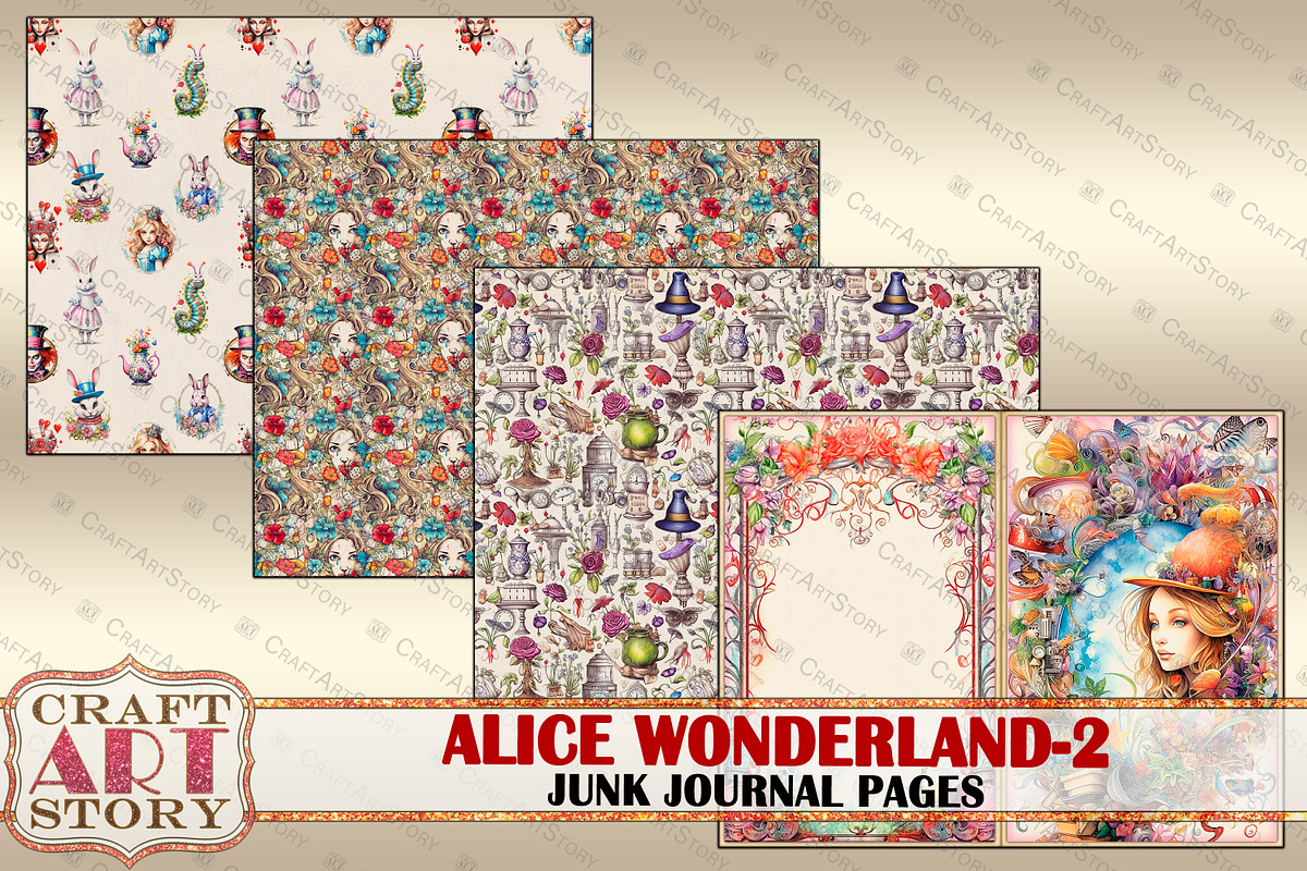 Alice Wonderland-2 Junk Journal, an Object Illustration by CraftArtStory (Photo 5 of 7)