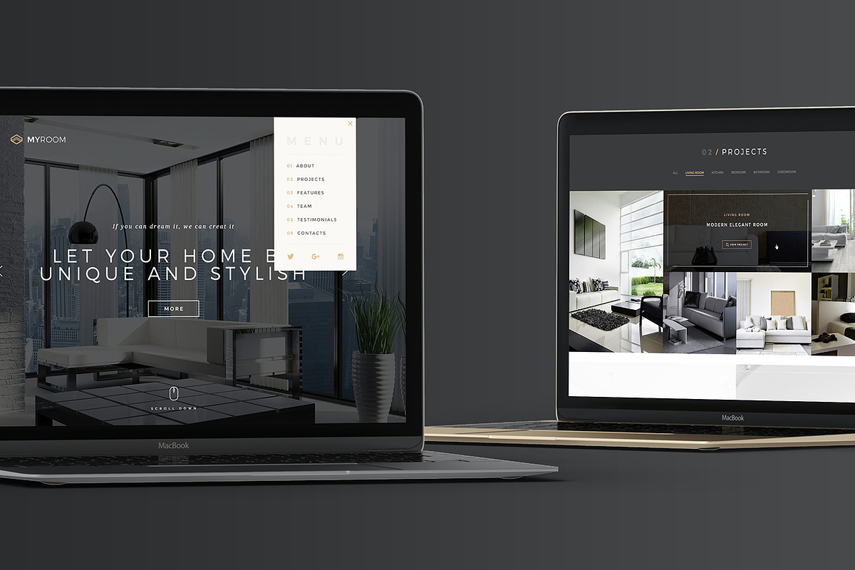 MyRoom - InteriorDesign PSD Templat, a Websites & App Template by Spartak Vee (Photo 4 of 5)